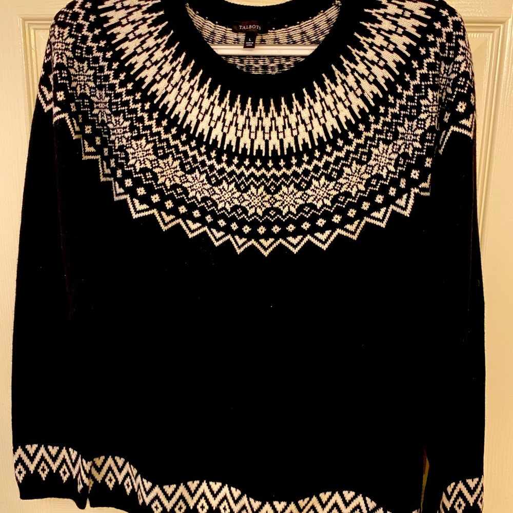Talbots washable ski sweater ; lightweight